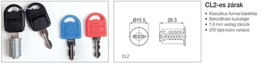 CL BÚTORZÁR 702-CL2 KÖZPONTI FIÓKZÁR OLDALRA D=40mm, 600mm NIKKEL