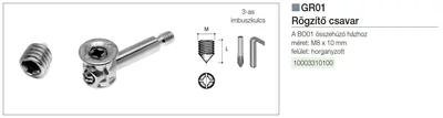 Forest ÖSSZEHÚZÓ GR01 RÖGZÍTŐ CSAVAR M8x10mm HORGANYZOTT - 10003310100