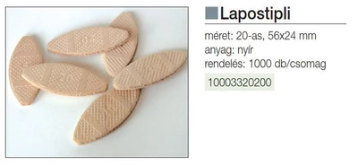 KÖTŐELEM LAPOSTIPLI 20-AS 1000 DB/DOBOZ BÜKK