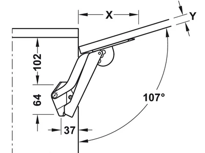 HAFELE FELNYÍLÓ 372.27.700 FREE SPACE "B" FELNYÍLÓ VASALAT