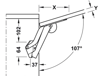 HAFELE FELNYÍLÓ 372.27.701 FREE SPACE "C" FELNYÍLÓ VASALAT