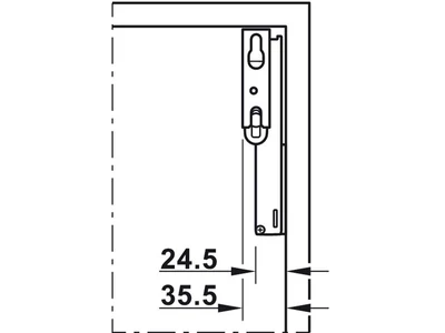 HAFELE FELNYÍLÓ 372.27.704 FREE SPACE "F" FELNYÍLÓ VASALAT