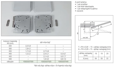 FDS FELNYÍLÓ FDS TSQ PÁNT NÉLKÜLI FELNYÍLÓ VASALAT 1,9-5,8kg-ig FEHÉR