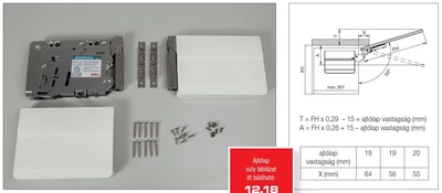 FDS FELNYÍLÓ FDS TSF PÁNT NÉLKÜLI FELNYÍLÓ VASALAT 1,5-10kg-ig FEHÉR