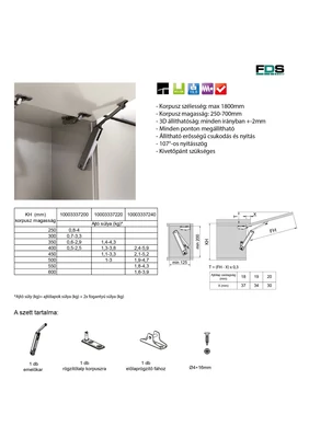 FDS FELNYÍLÓ FDS TSE FELNYÍLÓ VASALAT 1-4,3kg-ig NIKKEL