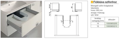Forest FIÓKKÁVA SZIFONHOZ 18mm FEHÉR - 10003650210