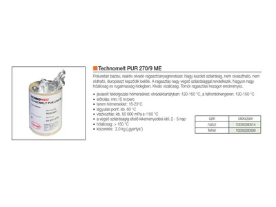 ÖMLEDÉKRAGASZTÓ TECHNOMELT PUR 270/9 ME 2kg FEHÉR