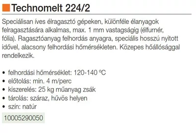 Forest ÖMLEDÉKRAGASZTÓ TECHNOMELT KS224/2 25kg NATÚR - 10005290050
