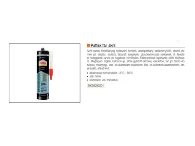 PATTEX ACRYL 280ml FEHÉR