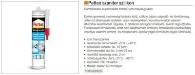 Forest PATTEX SZANITER SZILIKON 280ml ÁTLÁTSZÓ - 10005290236