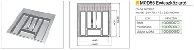 Forest EVŐESZKÖZTARTÓ MOD 55 490×470 mm FEHÉR - 10005500700
