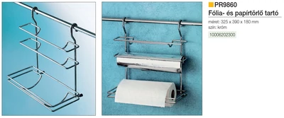 Forest KÜLSŐ FÉMRÁCS PR 9860 FÓLIA ÉS PAPÍRTÖRLŐ TARTÓ 325×390×180 mm KRÓM - 10006202300