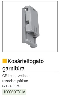 Forest BELSŐ FÉMRÁCS KOSÁR FELFOGATÓ 50mm SZÜRKE - 10006207018