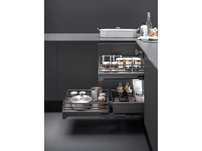 BELSŐ FÉMRÁCS FLYBOX FLYBST452  SAROKSZEKRÉNYBE SZERELHETŐ 830x545x470mm ANTRACIT