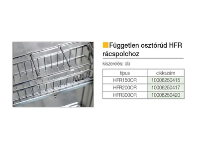 BELSŐ FÉMRÁCS FÜGGETLEN OSZTÓRÚD HFR200OR RÁCSPOLCHOZ KRÓM