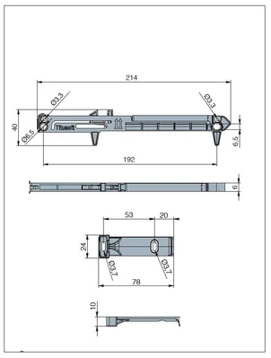 ÖNBEHÚZÓ ADAPTER 973.0X35.38.K1 FAFIÓKHOZ SZÜRKE