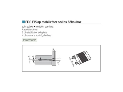 Forest FDS ELŐLAPSTABILIZÁTOR SZÉLES FIÓKHOZ SZÜRKE - 10006630295