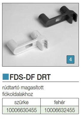 FIÓKRENDEZŐ FDS-DF DRT DUPLA RÚD TARTÓ . SZÜRKE