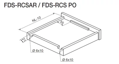 FDS REJTETT FIÓKCSÚSZÓ FDS-RCSAR RÉSZLEGESEN KIHÚZHATÓ 300mm, 25kg ACÉL
