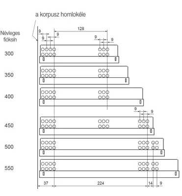 FDS REJTETT FIÓKCSÚSZÓ FDS-RCSA+ 550mm,35kg ACÉL