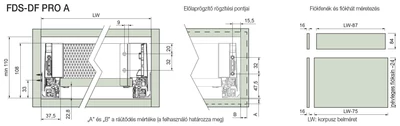 FDS DUPLAFALÚ FÉM FIÓKOLDAL FDS-PRO A 400mm, 40kg ANTRACIT