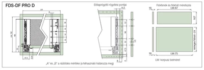 FDS DUPLAFALÚ FÉM FIÓKOLDAL FDS-PRO D 350mm MAGASÍTOTT, 40kg ANTRACIT
