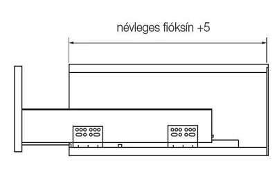 SLIM DUPLAFALÚ FIÓKOLDAL DF-A 550mm ANTRACIT
