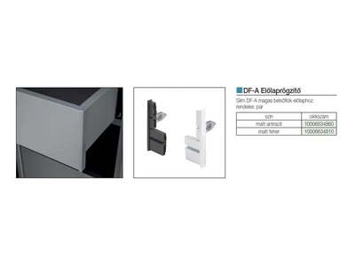 SLIM DUPLAFALÚ FIÓKOLDAL DF-A ELŐLAPRÖGZÍTŐ BELSŐ FIÓKHOZ ANTRACIT