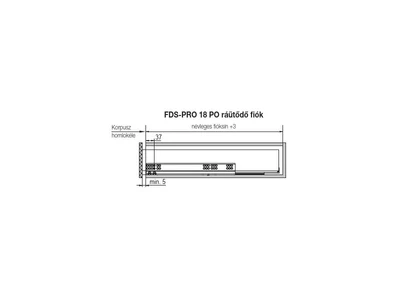 FDS DUPLAFALÚ FÉM FIÓKOLDAL FDS-PRO 18 PO A PUSH OPEN 270mm H88 35kg FEHÉR