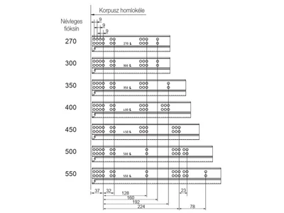 FDS DUPLAFALÚ FÉM FIÓKOLDAL FDS-PRO 18 PO D PUSH OPEN 450mm H238 35kg ANTRACIT