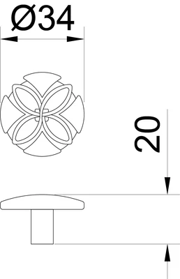 BÚTORFOGANTYÚ 2053/23 34 ANTIKOLT BRONZ
