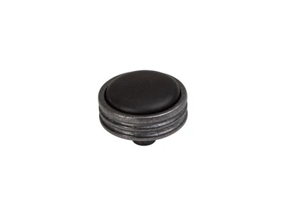 BÚTORFOGANTYÚ P49 GOMB - 34mm ANTIK ÓN-MATT FEKETE