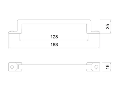 BÚTORFOGANTYÚ WMN218 - 128mm (168x16x25mm) ANTIK FIRENZE