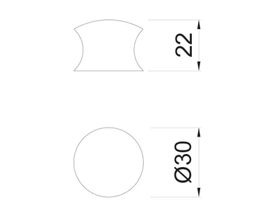 BÚTORFOGANTYÚ WPO880 GOMB - 30mm NIKKEL