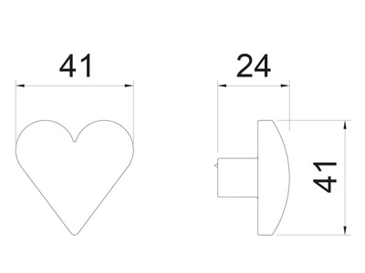 BÚTORFOGANTYÚ 76079 SZÍV ALAKÚ GYEREKFOGANTYÚ GOMB RÓZSASZÍN