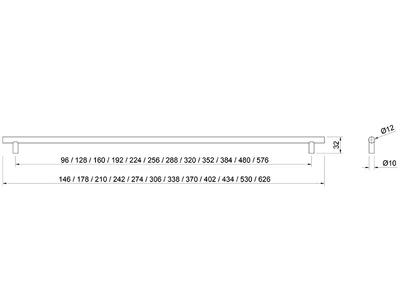 BÚTORFOGANTYÚ E037-288/328 288 MATT FEKETE