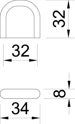 BÚTORFOGANTYÚ E087-32 MM MATT FEKETE