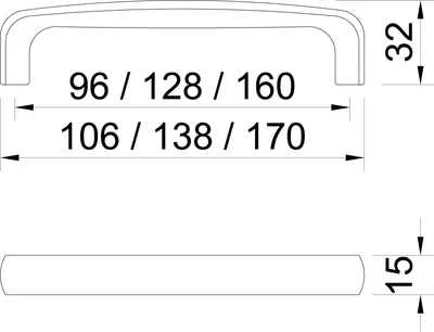 BÚTORFOGANTYÚ E093-160 160 KRÓM