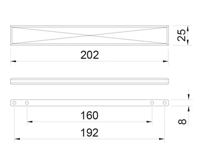 BÚTORFOGANTYÚ E101-160/192 MM MATT FEKETE