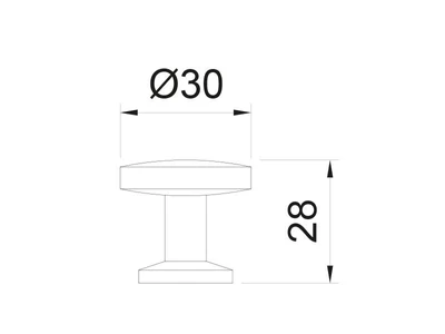 BÚTORFOGANTYÚ E105-30 D:30mm, H:28mm MATT KRÓM