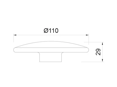 BÚTORFOGANTYÚ 437 GOMB ÁTM: 110mm FÜSTZÖLD