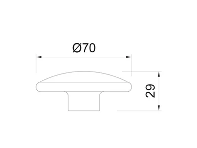 BÚTORFOGANTYÚ 425 GOMB ÁTM: 70mm RÓZSASZÍN