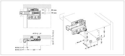 SZEKRÉNY FÜGGESZTŐ 801 22 Z1 IN SX 60×50×10 KRÓM