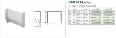 Forest SZEKRÉNY FÜGGESZTŐ 801 00 75 00 SX 63×52×25 EZÜST - 10009600045