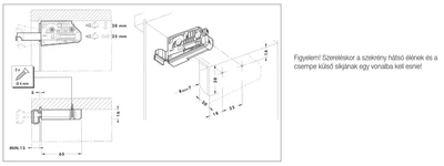 SZEKRÉNY FÜGGESZTŐ 806-OS VASALAT BALOS 79x39x19mm FEHÉR