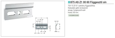 FÜGGESZTŐ SÍN 875-ÖS 60mm ANTI-DROP HORGANYZOTT