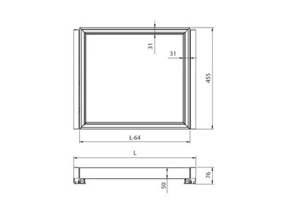 GARDRÓB SZERELVÉNY HOME BOX KOSÁRTARTÓ KERET CSILLAPÍTOTT FIÓKCSÚSZÓVAL 600MM, ACÉLSZÜRKE