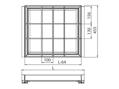 GARDRÓB SZERELVÉNY HOME BOX PIPEREFIÓK OSZTÓKKAL, CSILLAPÍTOTT FIÓKCSÚSZÓVAL 600MM, ACÉLSZÜRKE