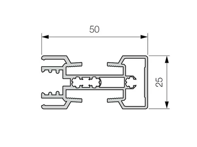 STÍLI 2.0 ÁLLVÁNYRENDSZER ALUMÍNIUM PROFIL 4,8M
