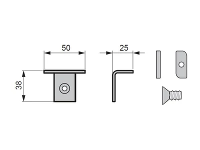 STÍLI 2.0 ÁLLVÁNYRENDSZER FALI POLCTARTÓ SZETT ÜVEG POLCHOZ ALUMÍNIUM